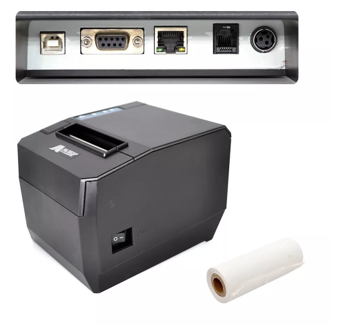 Imprimante Thermique Iggual 80mm – Rapidité 230mm/s, Connexion USB/WiFi/RJ11 – Parfaite Pour Tickets, Reçus, Codes-barres